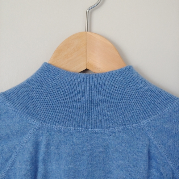 Polo Ralph Lauren Full Zip Cotton Sweater Size Large Blue - Picture 6 of 15